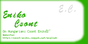 eniko csont business card